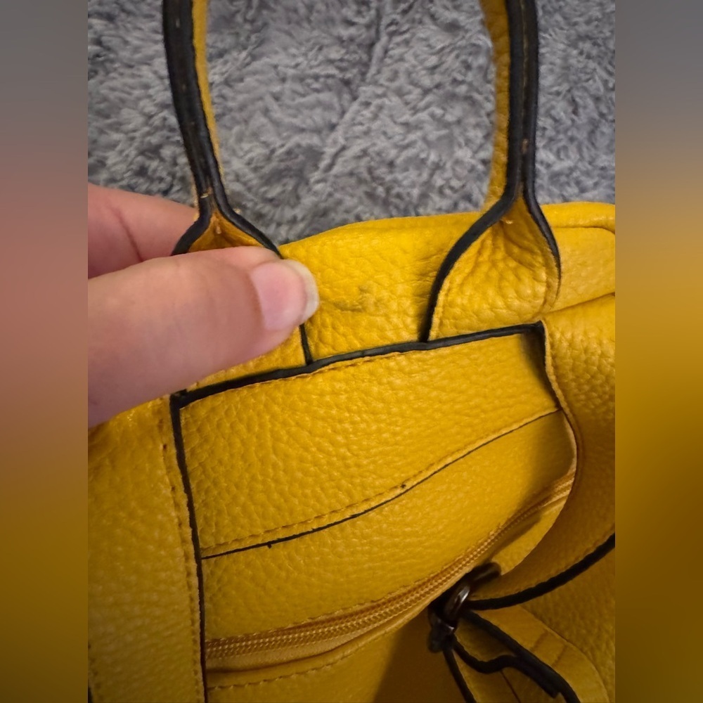 ROBERT PIETRI Yellow Studded Leather Backpack - Picture 3 of 15